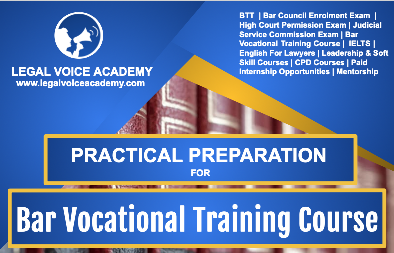 BAR VOCATIONAL TRAINING COURSE