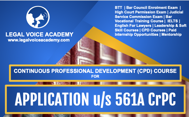 APPLICATION u/s 561A CrPC