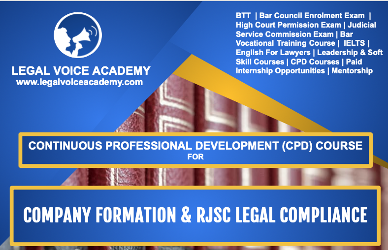 COMPANY FORMATION & RJSC LEGAL COMPLINCE