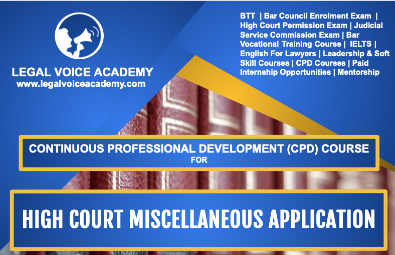 HIGH COURT MISCELLANEOUS APPLICATION